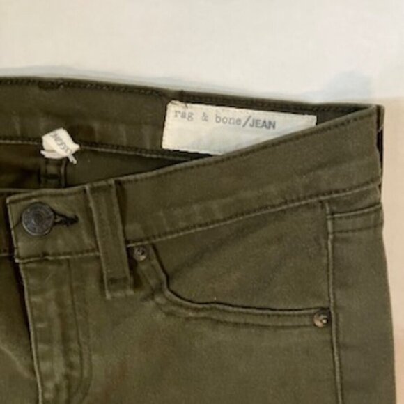 Rag & Bone Jean in Army green Sateen size 25 - Picture 3 of 5